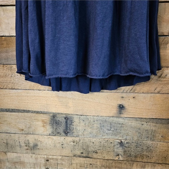 SALE-T. La Anthropology women's navy blue boho peplum shirt size xs - Picture 6 of 10